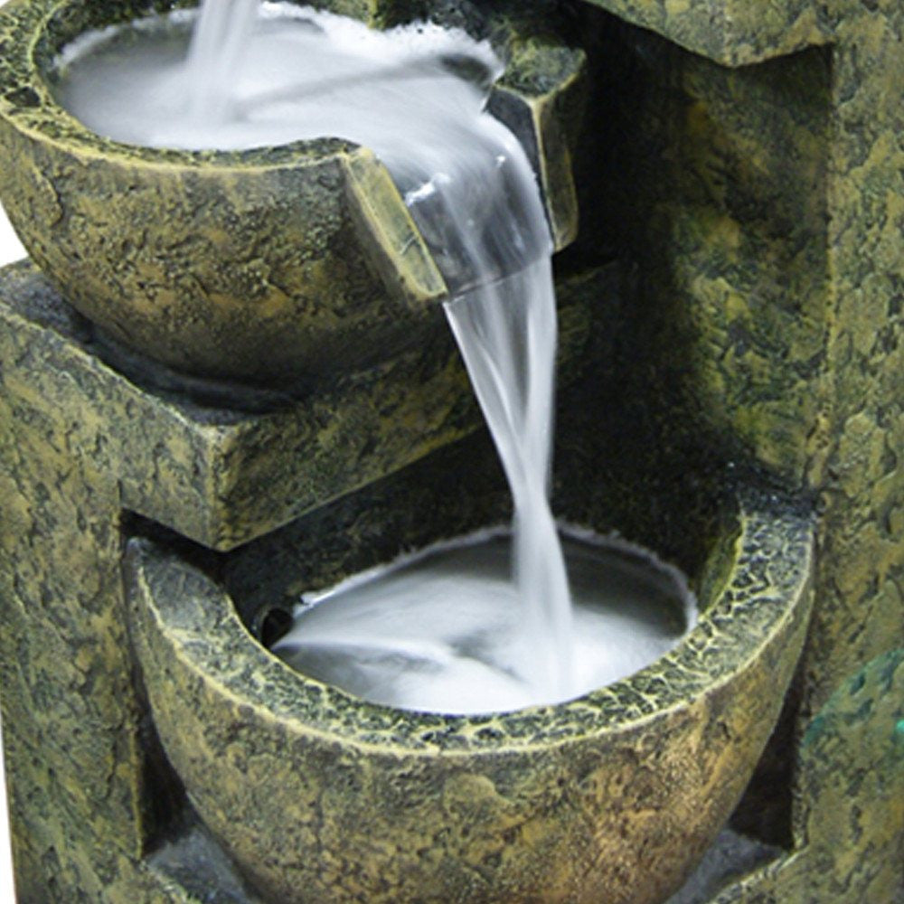 Three Tier Stone Bowl Water Fountain