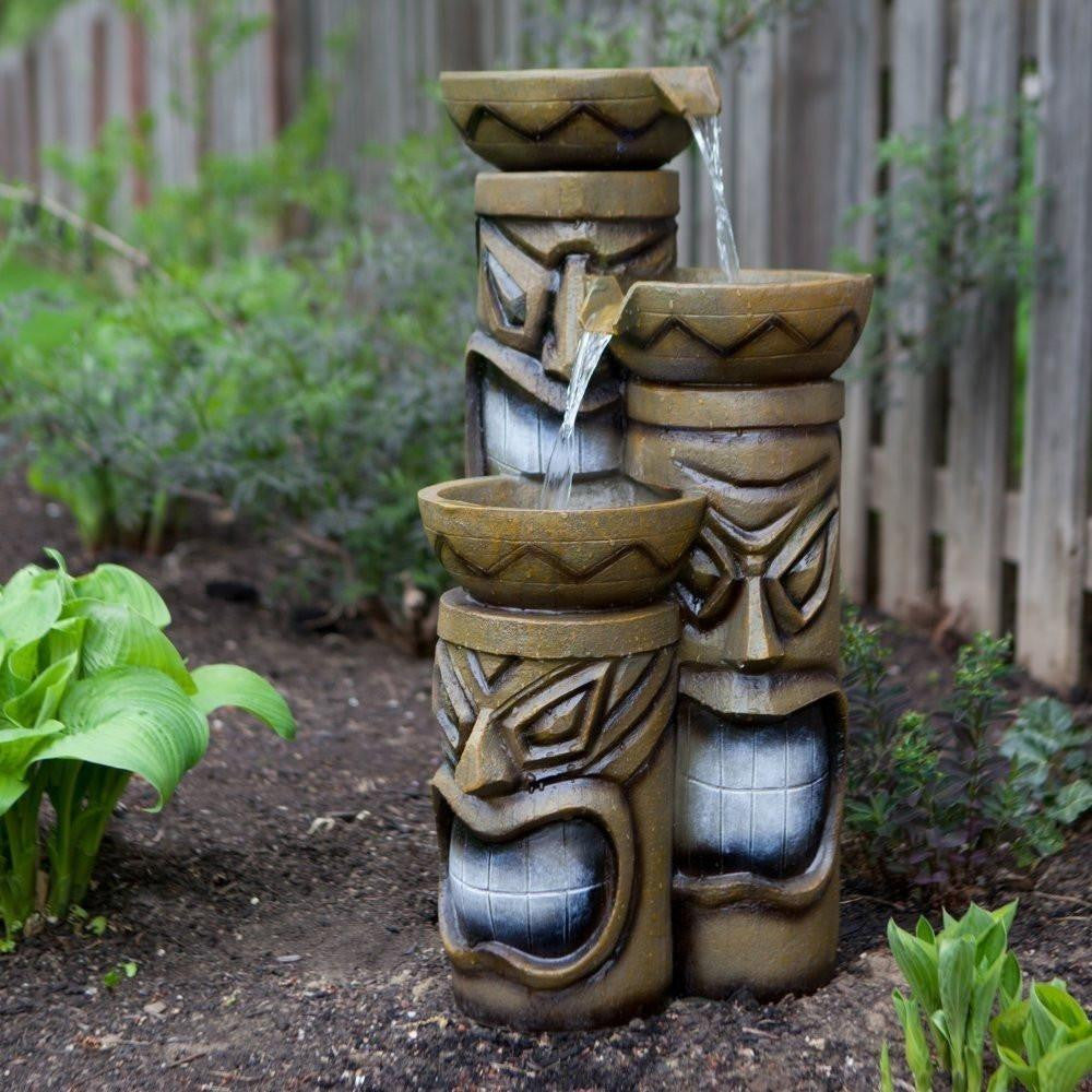 Tiki Fountain With LED Lights