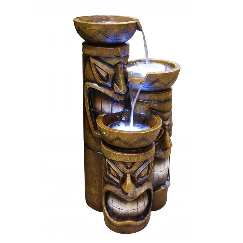 Tiki Fountain With LED Lights