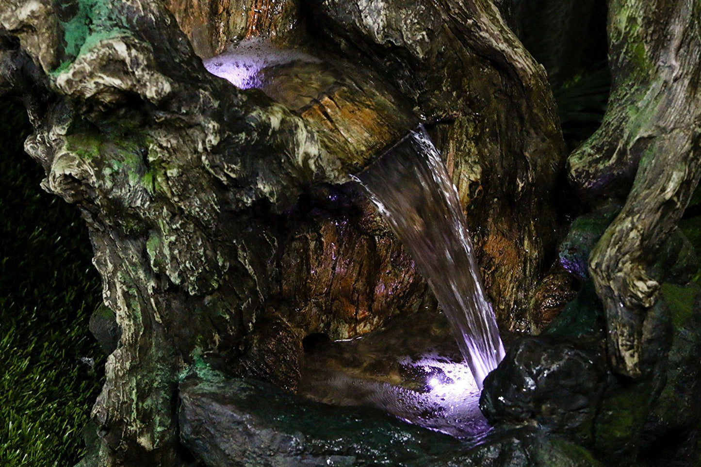 Tree Trunk Fountain With LED Lights