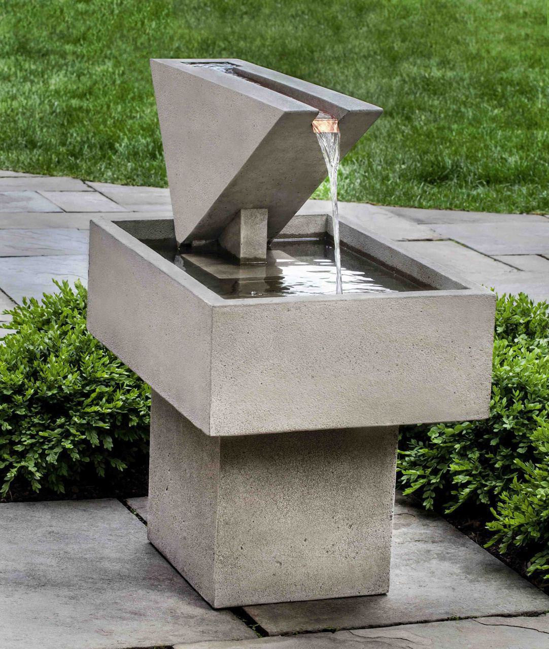 Triad Modern Garden Water Fountain