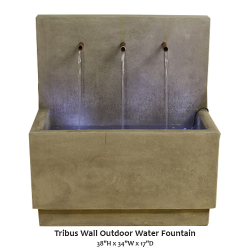 Tribus Wall Outdoor Water Fountain