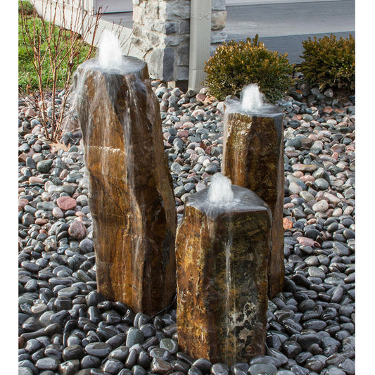 outdoor fountain basalt column