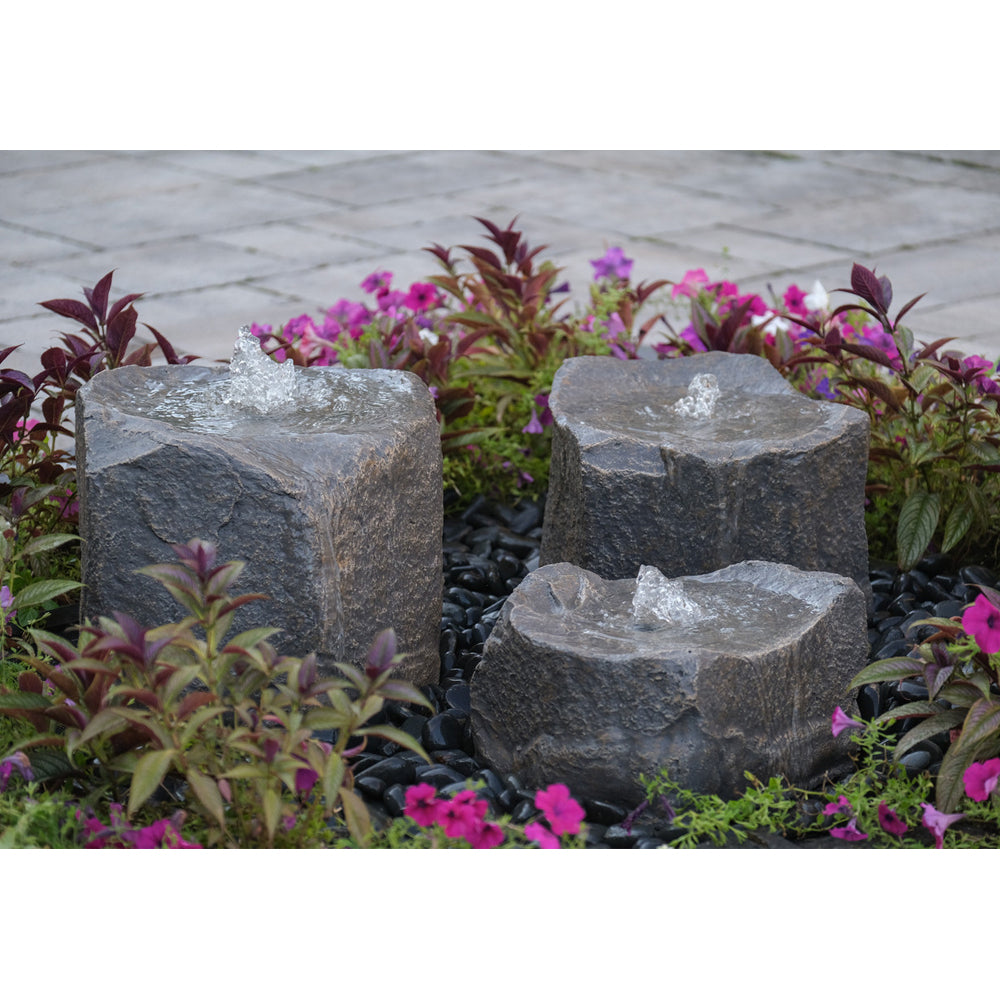 Triple Falls Garden Stone Fountain