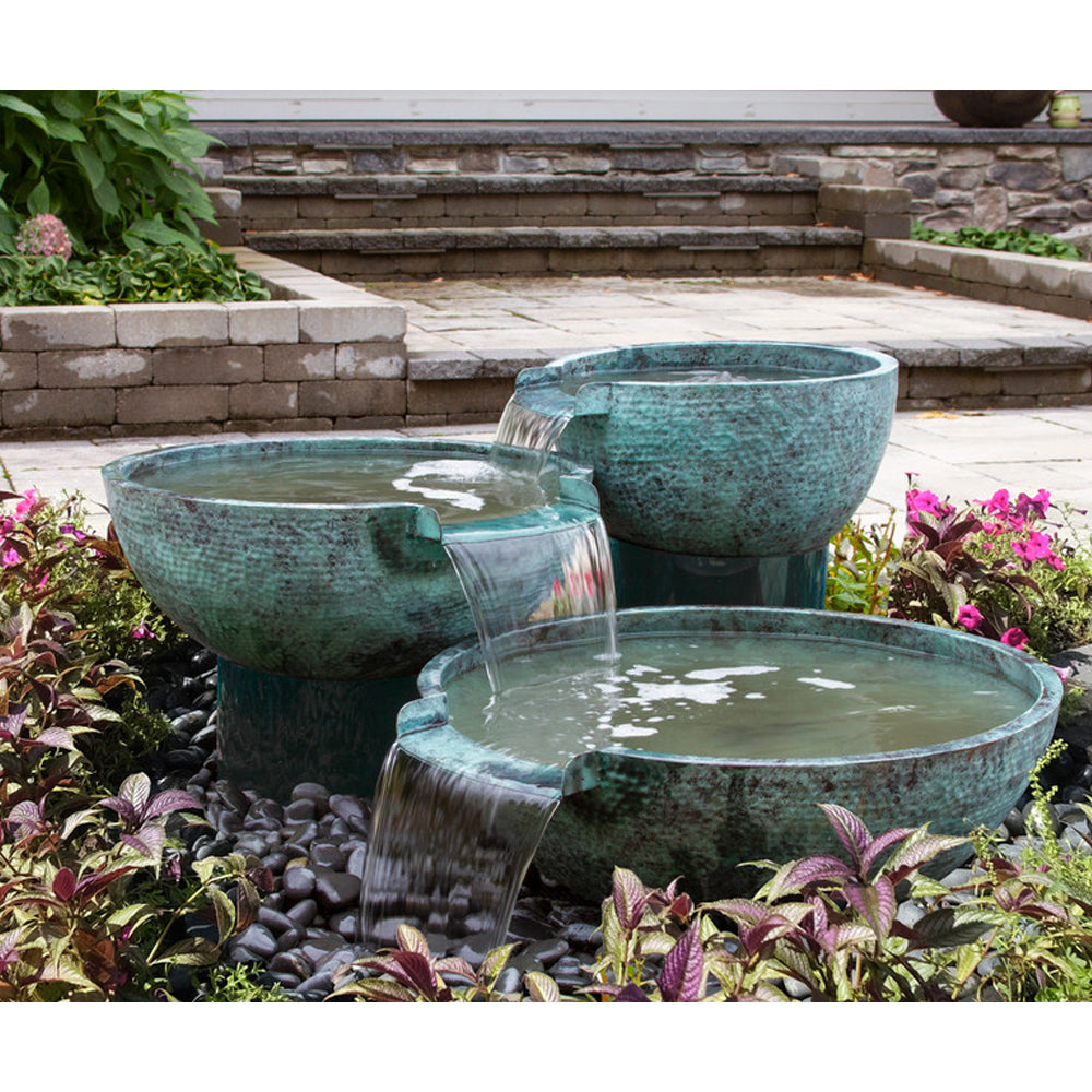 stone fountain bowl spillway