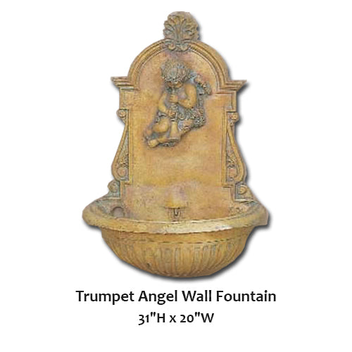 Trumpet Angel Wall Fountain