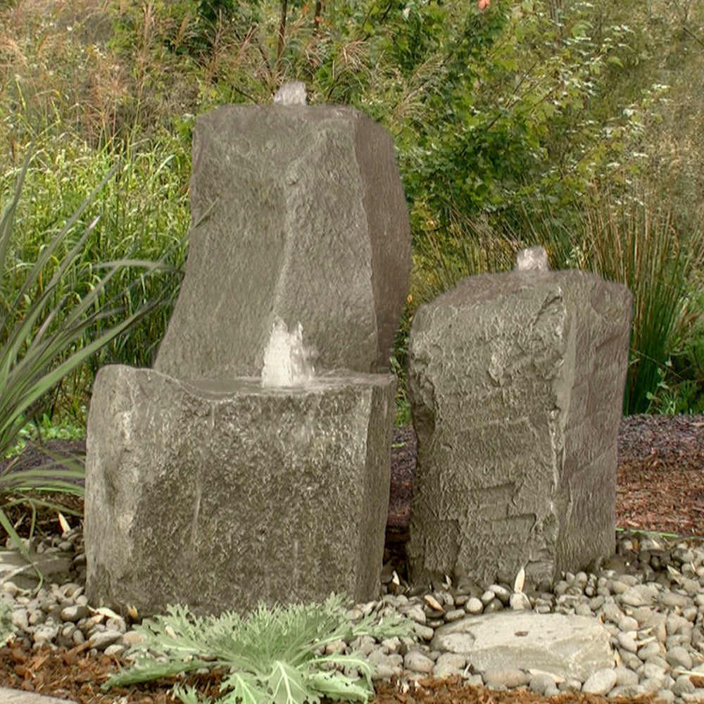 outdoor fountain cascade stone