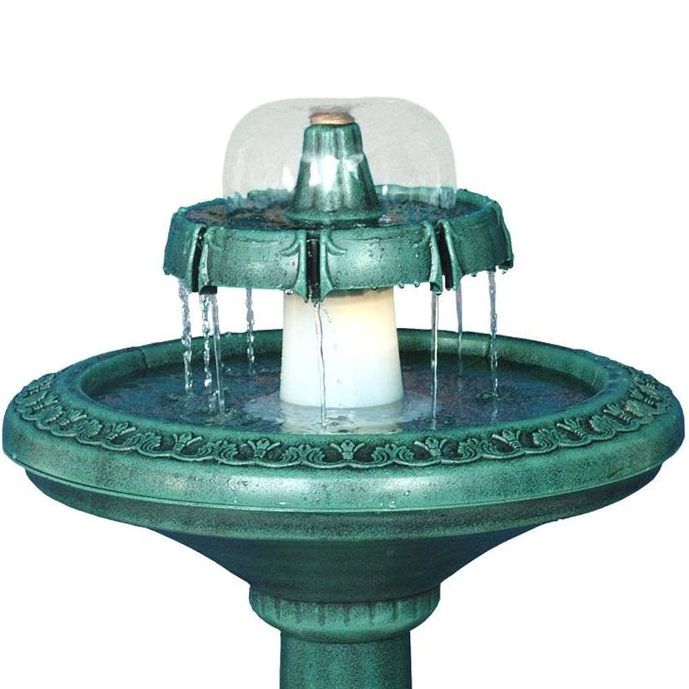 outdoor fountain two tier light