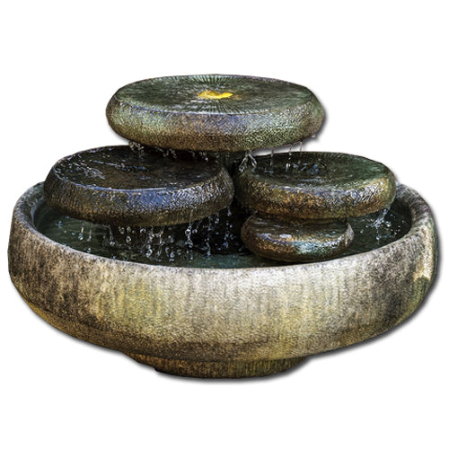 garden fountain stone cascade