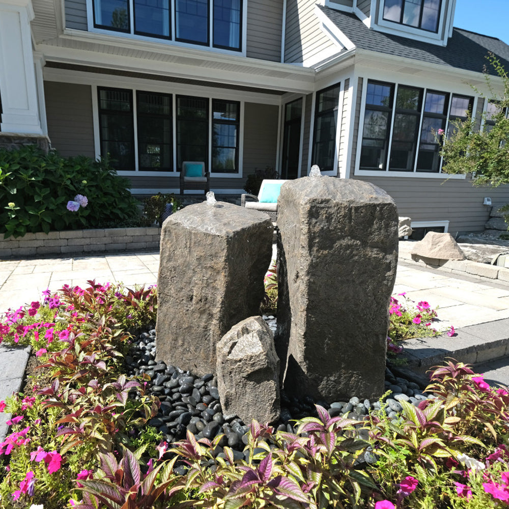 Watershed Tall Double Rock Outdoor Fountain