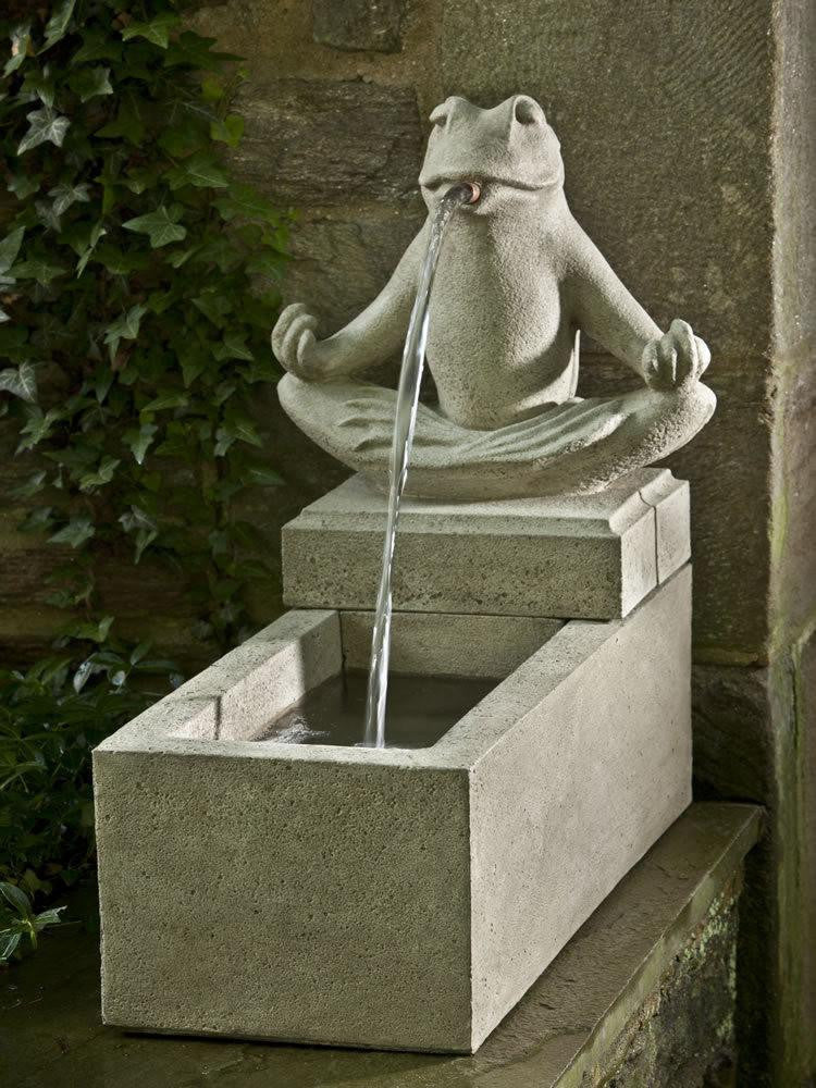 frog fountain zen plinth