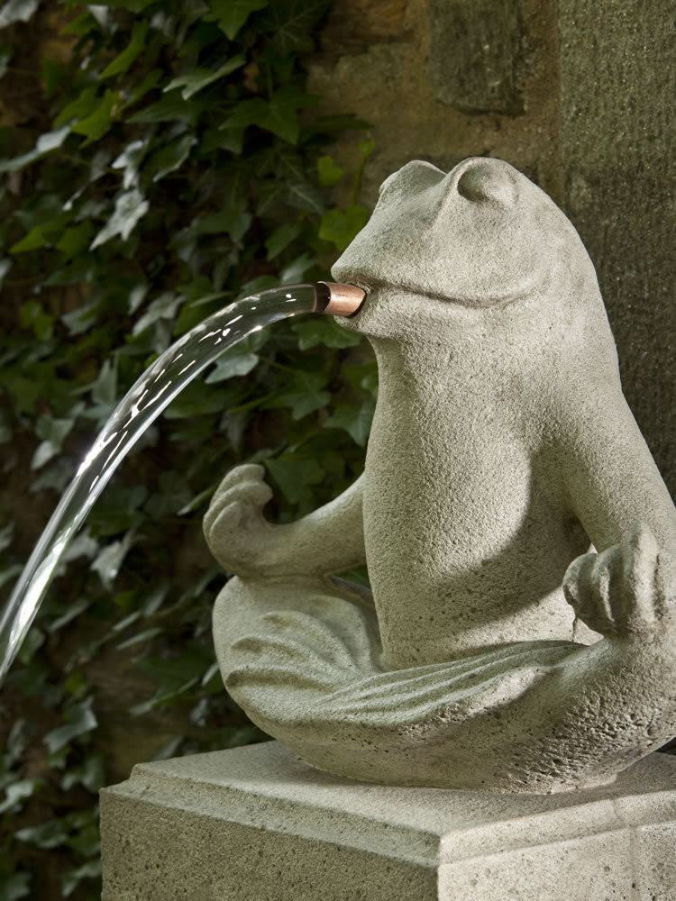 Zen Plinth Frog Water Fountain