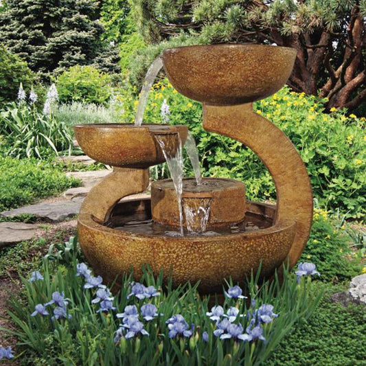 garden fountain Zen Three Bowl Henri