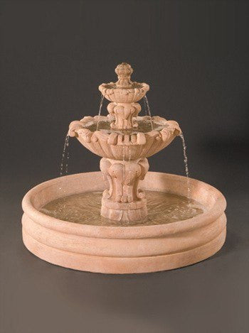 Vesuvio Tiered Garden Fountain With 46 Inch Basin