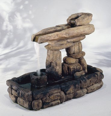 garden fountain Inuksuk Guide Henri