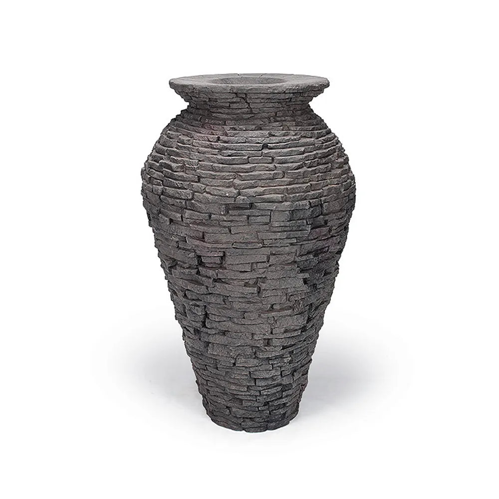 Stacked Slate Urns