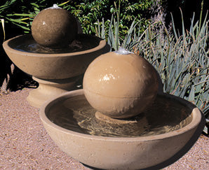 garden fountain GFRC Wok Series Ball